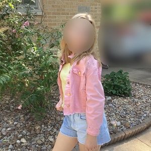 Girls Pink Justice Jean Jacket